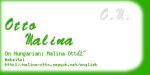 otto malina business card